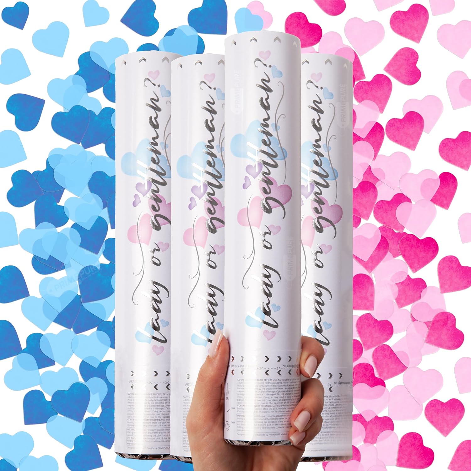 Cannoni Sparacoriandoli Gender Reveal — Cuori