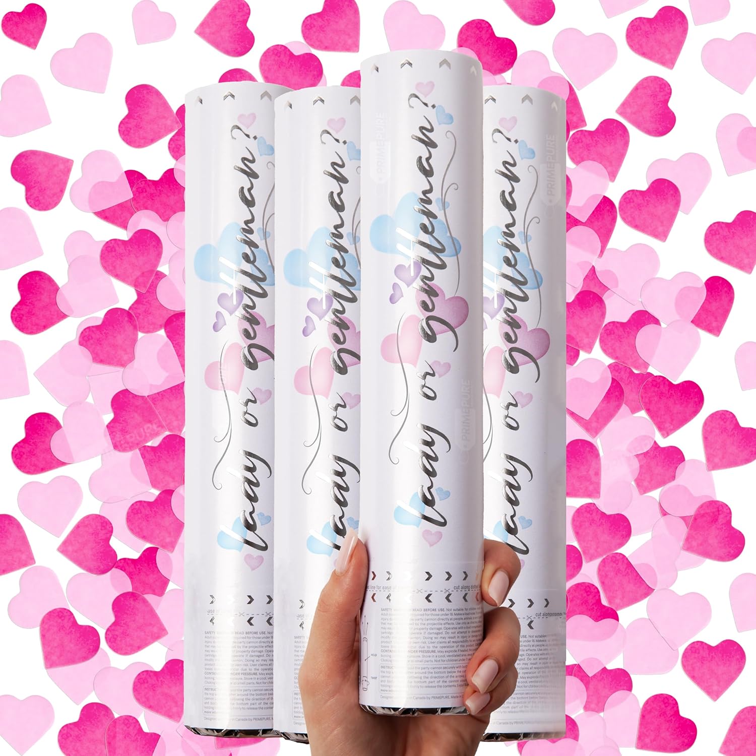 Cannoni Sparacoriandoli Gender Reveal — Cuori